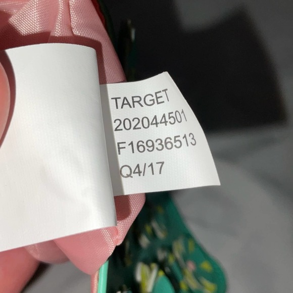 TARGET PINK GREEN YELLOW FLORAL FAUX LEATHER GIRLS SHOULDER BAG PURSE - Picture 8 of 10